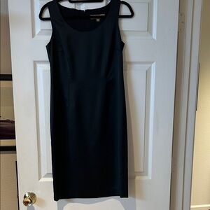Nipon Boutique Black Sleeveless Midi Satin Sheath